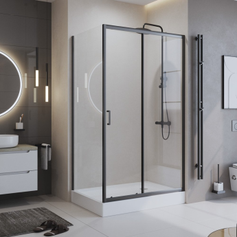 Душевой уголок BELBAGNO UNO-195-AH-1-130/90-C-NERO